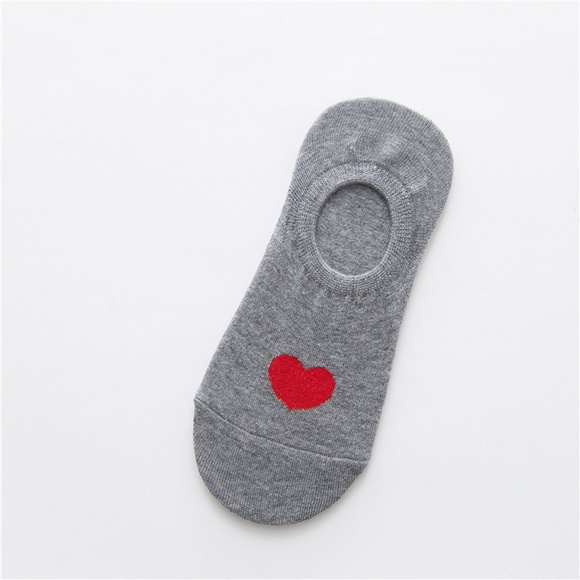 5 Pairs a set Women Ankle Socks with love heart - Picture 2 of 8